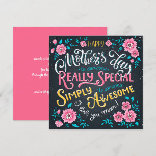 Cartes Pour Fêtes Annuelles Bonne fête des mères   à Special and Awesome Mom