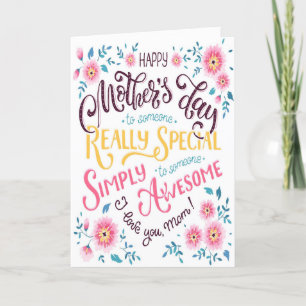 Cartes Pour Fêtes Annuelles Bonne fête des mères   à Special and Awesome Mom