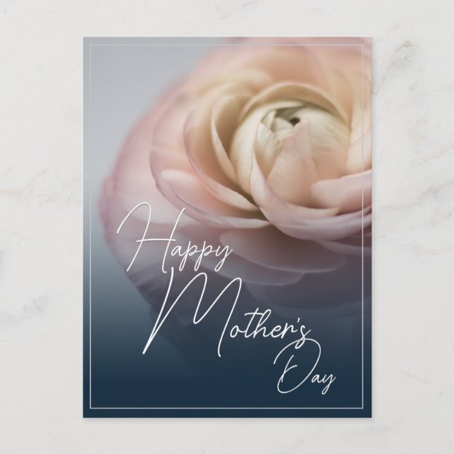 Cartes Pour Fêtes Annuelles Bonne fête des mères avec Big Rose rose (Devant)