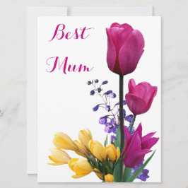 Cartes Pour Fêtes Annuelles Bonne fête des mères jolie tulipes roses amour flo