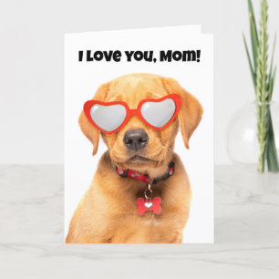 Cartes Pour Fêtes Annuelles Bonne fête des mères mignonne Labrador Chiot 