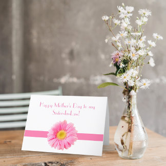 Cartes Pour Fêtes Annuelles Bonne fête des mères Soeur-en-Belle Rose Daisy