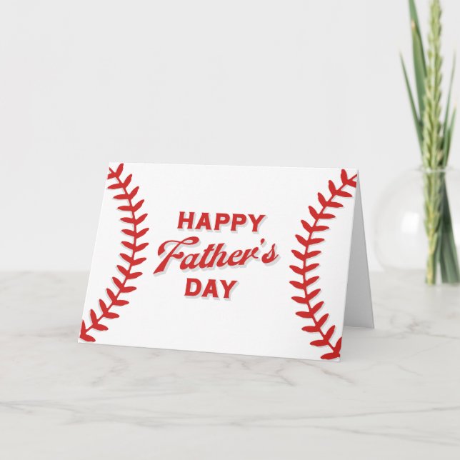 Cartes Pour Fêtes Annuelles Bonne Fête des Pères baseball (Devant)