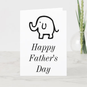 Cartes Pour Fêtes Annuelles Bonne Fête des pères bébé éléphant mignonne simple