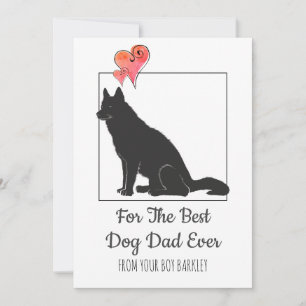 Cartes Pour Fêtes Annuelles Bonne Fête des pères de Dog Holiday Card
