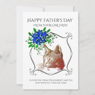 Cartes Pour Fêtes Annuelles Bonne Fête des pères Du Chat Photo Personnalisée