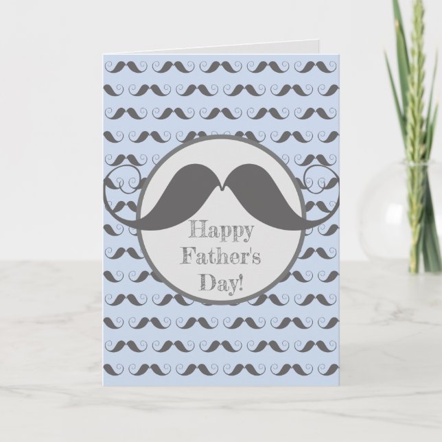 Cartes Pour Fêtes Annuelles Bonne Fête des pères - Fun Mustache Motif (Devant)
