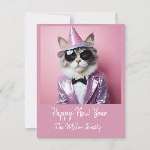 Cartes Pour Fêtes Annuelles Bonne fête du Nouvel An - Chat déguisé