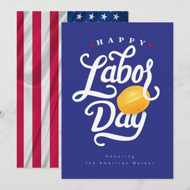 Cartes Pour Fêtes Annuelles Bonne fête du travail (Devant / Derrière)
