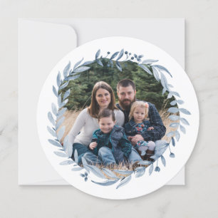 Cartes Pour Fêtes Annuelles Bonne Hanoukka Festival of Light Blue Wreath Photo