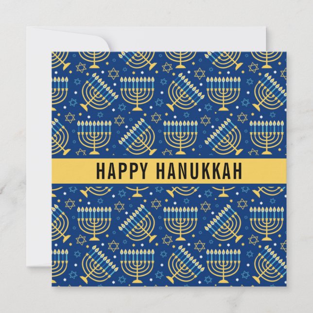 Cartes Pour Fêtes Annuelles Bonne Hanoukka Star de David Cute tendance (Devant)