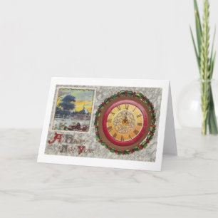 Cartes Pour Fêtes Annuelles Bonne horloge du Nouvel An