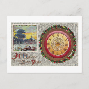 Cartes Pour Fêtes Annuelles Bonne horloge du Nouvel An