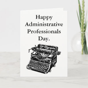 Cartes Pour Fêtes Annuelles Bonne Journée des Professionnels Administratifs.