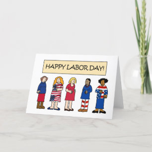 Cartes Pour Fêtes Annuelles Bonne journée du travail Caricature Dames enceinte