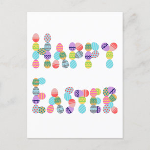 Cartes Pour Fêtes Annuelles Bonne Pâques Fabriquées D'Oeufs Oeuf de Pâques d