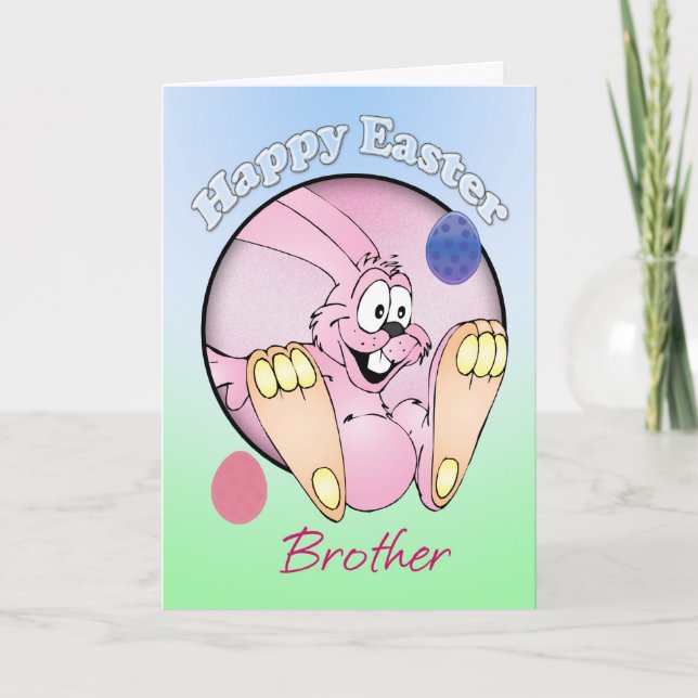 Cartes Pour Fêtes Annuelles Bonne Pâques - Frère (Devant)