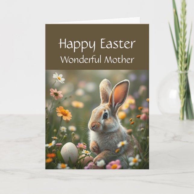 Cartes Pour Fêtes Annuelles Bonne Pâques mignonne lapin spécial petite-fille (Devant)