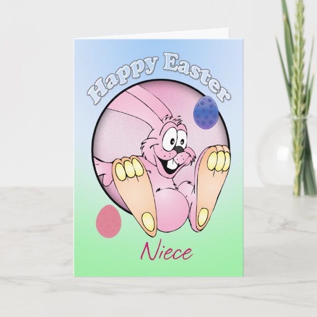 Cartes Pour Fêtes Annuelles Bonne Pâques - Nièce (Devant)