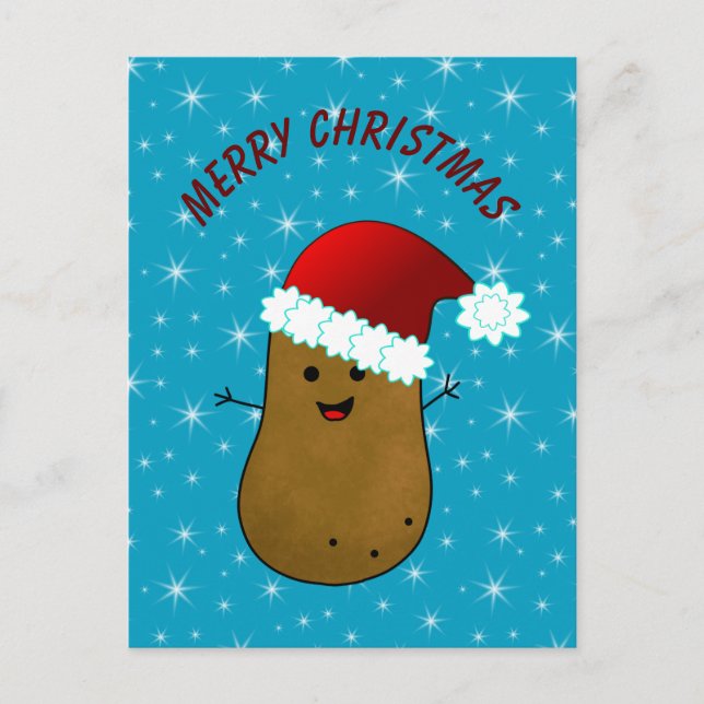 Cartes Pour Fêtes Annuelles Bonne pomme de terre de Noël (Devant)