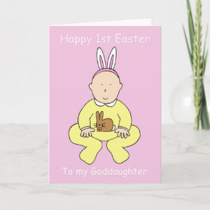 Cartes Pour Fêtes Annuelles Bonne Première Godgirl de Pâques.