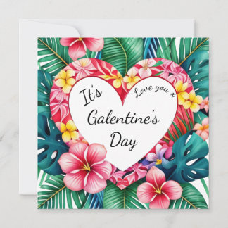 Cartes Pour Fêtes Annuelles Bonne Saint-Galentin Coeur hawaïen