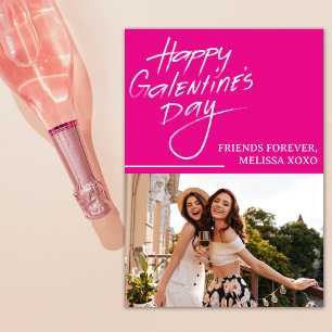 Cartes Pour Fêtes Annuelles Bonne Saint-Galentin Hot rose Girlfriends Photo