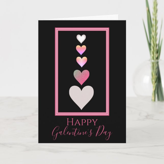Cartes Pour Fêtes Annuelles Bonne Saint-Galentin meilleur ami Coeurs mignons (Devant)
