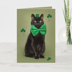 Cartes Pour Fêtes Annuelles Bonne Saint Patrick pour tous les Chat Noir
