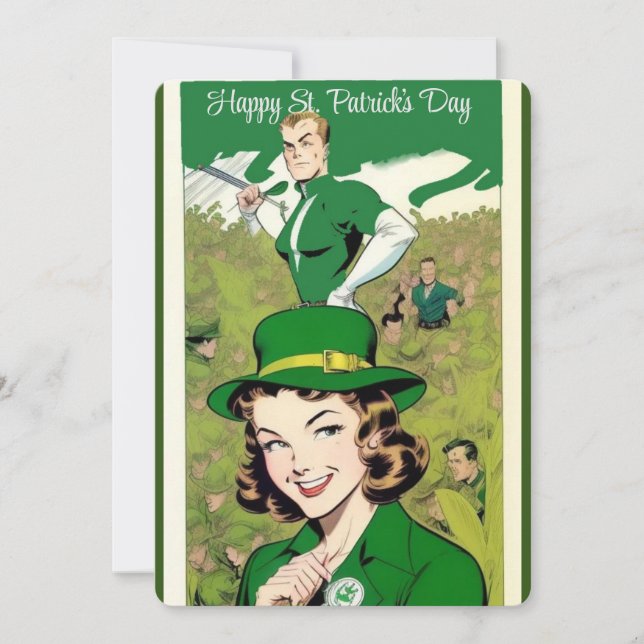 Cartes Pour Fêtes Annuelles Bonne Saint Patrick's Day (Devant)