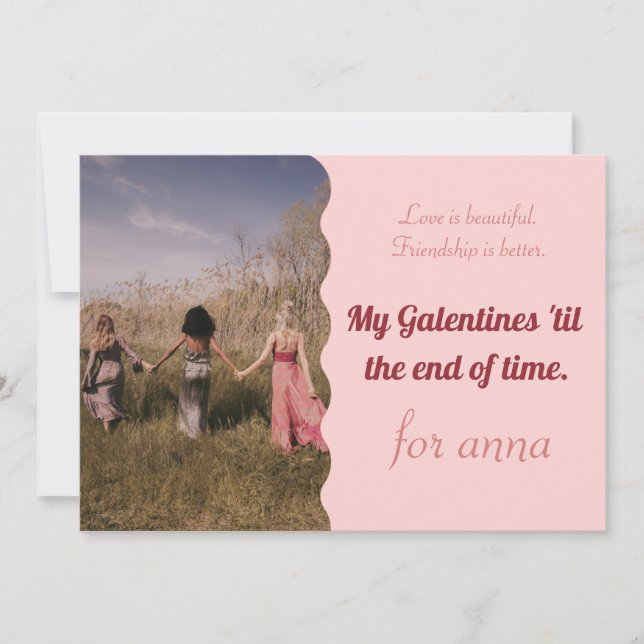 Cartes Pour Fêtes Annuelles Bonne Saint-Valentin de Galentine (Devant)