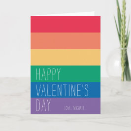 Cartes Pour Fêtes Annuelles Bonne Saint Valentin | LGBTQ Rainbow Valentine
