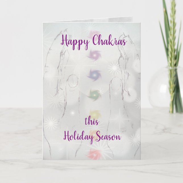 Cartes Pour Fêtes Annuelles Bonne saison de vacances à Chakras (Devant)