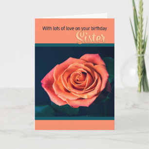 Cartes Pour Fêtes Annuelles Bonne Soeur d'anniversaire Belle Pêche Rose couleu