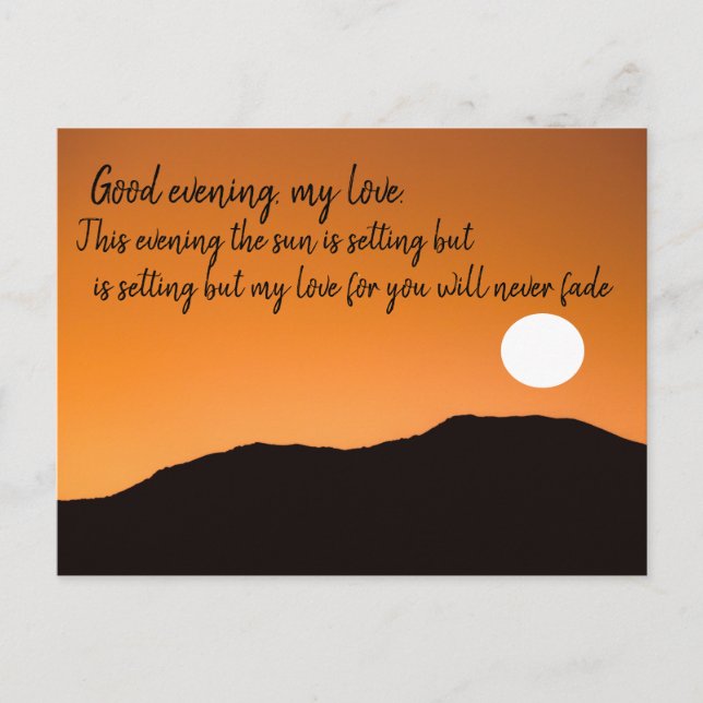 Cartes Pour Fêtes Annuelles bonne soirée (Devant)