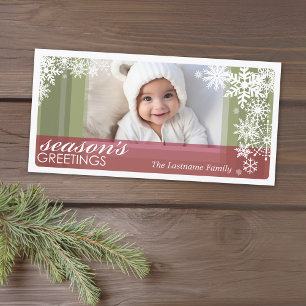 Cartes Pour Fêtes Annuelles Bonnes Fêtes 1 photo avec flocons de neige