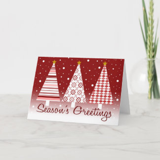 Cartes Pour Fêtes Annuelles Bonnes Fêtes Arbres rouges