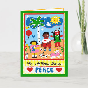 Cartes Pour Fêtes Annuelles Bonnes Fêtes au sujet de paix et d'amour