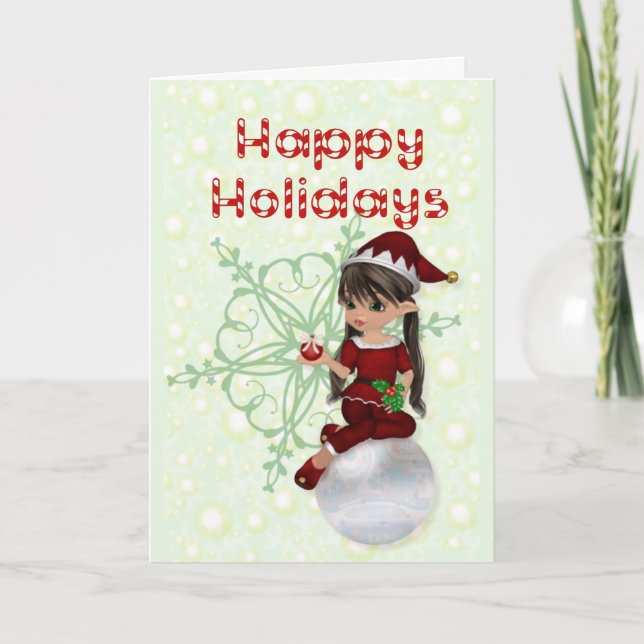 Cartes Pour Fêtes Annuelles Bonnes fêtes avec Elf (Devant)