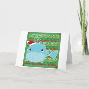 Cartes Pour Fêtes Annuelles Bonnes fêtes baleine