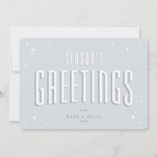 Cartes Pour Fêtes Annuelles Bonnes Fêtes bleu pâle Étoiles rétro Appartement