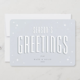 Cartes Pour Fêtes Annuelles Bonnes Fêtes bleu pâle Étoiles rétro Appartement
