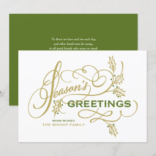 Cartes Pour Fêtes Annuelles Bonnes Fêtes Calligraphie prospère
