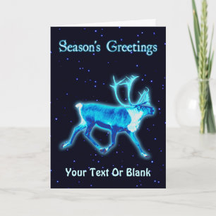 Cartes Pour Fêtes Annuelles Bonnes Fêtes - Caribou bleu (rennes)