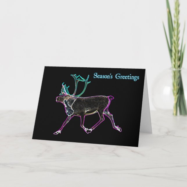 Cartes Pour Fêtes Annuelles Bonnes Fêtes - Caribou électrique (Devant)