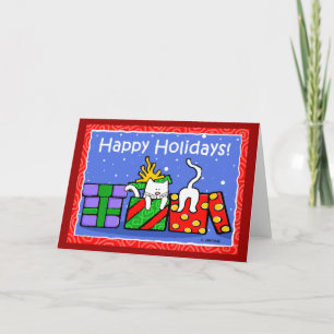 Cartes Pour Fêtes Annuelles Bonnes fêtes chats