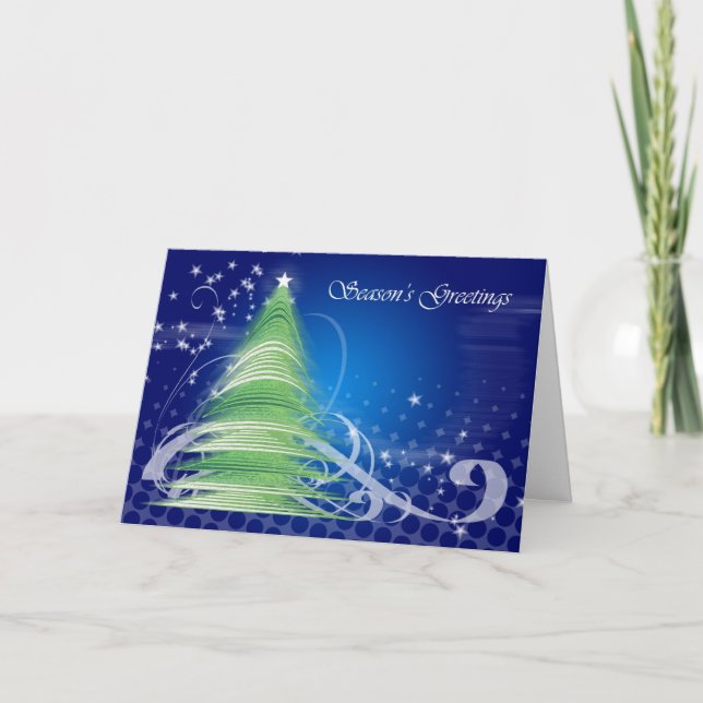 Cartes Pour Fêtes Annuelles Bonnes Fêtes Christmas Card moderne design tr (Devant)