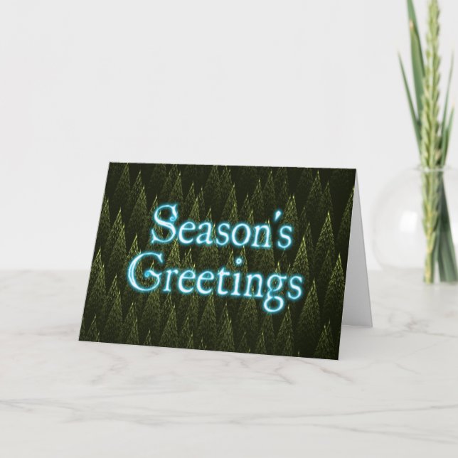 Cartes Pour Fêtes Annuelles Bonnes Fêtes - Conifères (Devant)