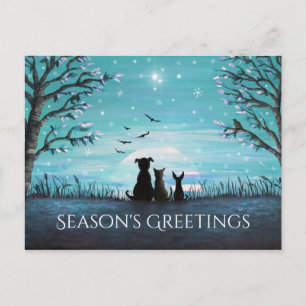Cartes Pour Fêtes Annuelles Bonnes Fêtes Coucher de soleil hivernal