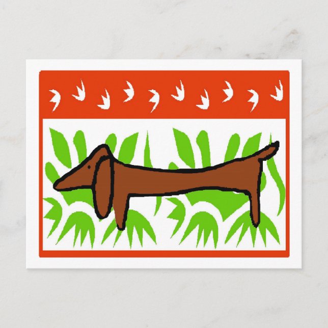 Cartes Pour Fêtes Annuelles Bonnes Fêtes Dachshund (Devant)